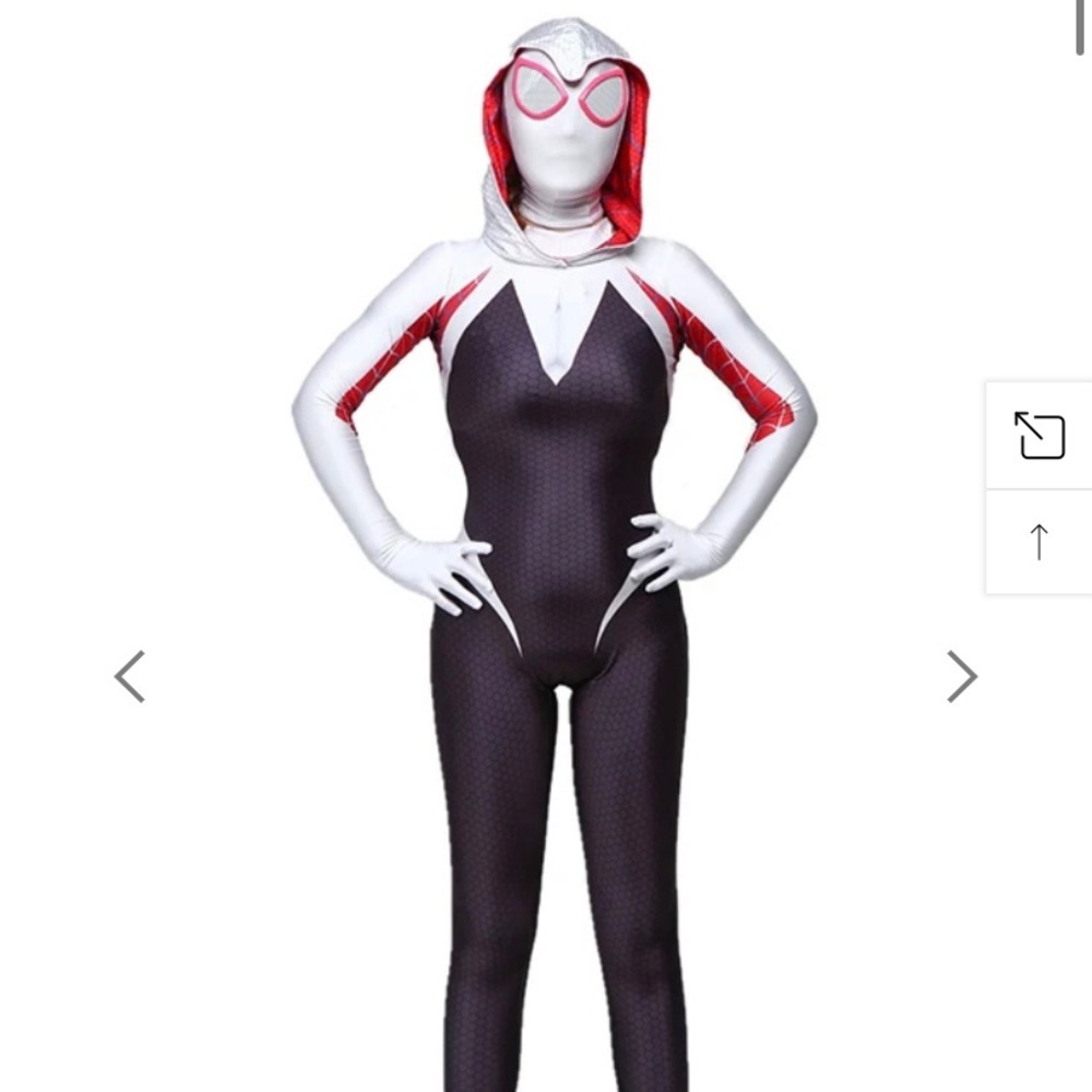 NWT-SPIDER GWEN COSTUME BODYCON JUMPSUIT